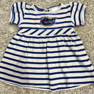 TWO FEET AHEAD Florida Gators Embroidered Toddler Girl Dress